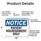 Signmission Patient Nourishment Only, 10 in W x Rectangle, Aluminum OS-2PACK-NS-A-710-L-17146 - alternate 4